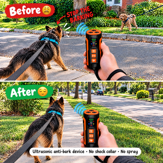 Starvix Ultrasonic Dog Trainer — Anti-Bark Device with LED Flashlight