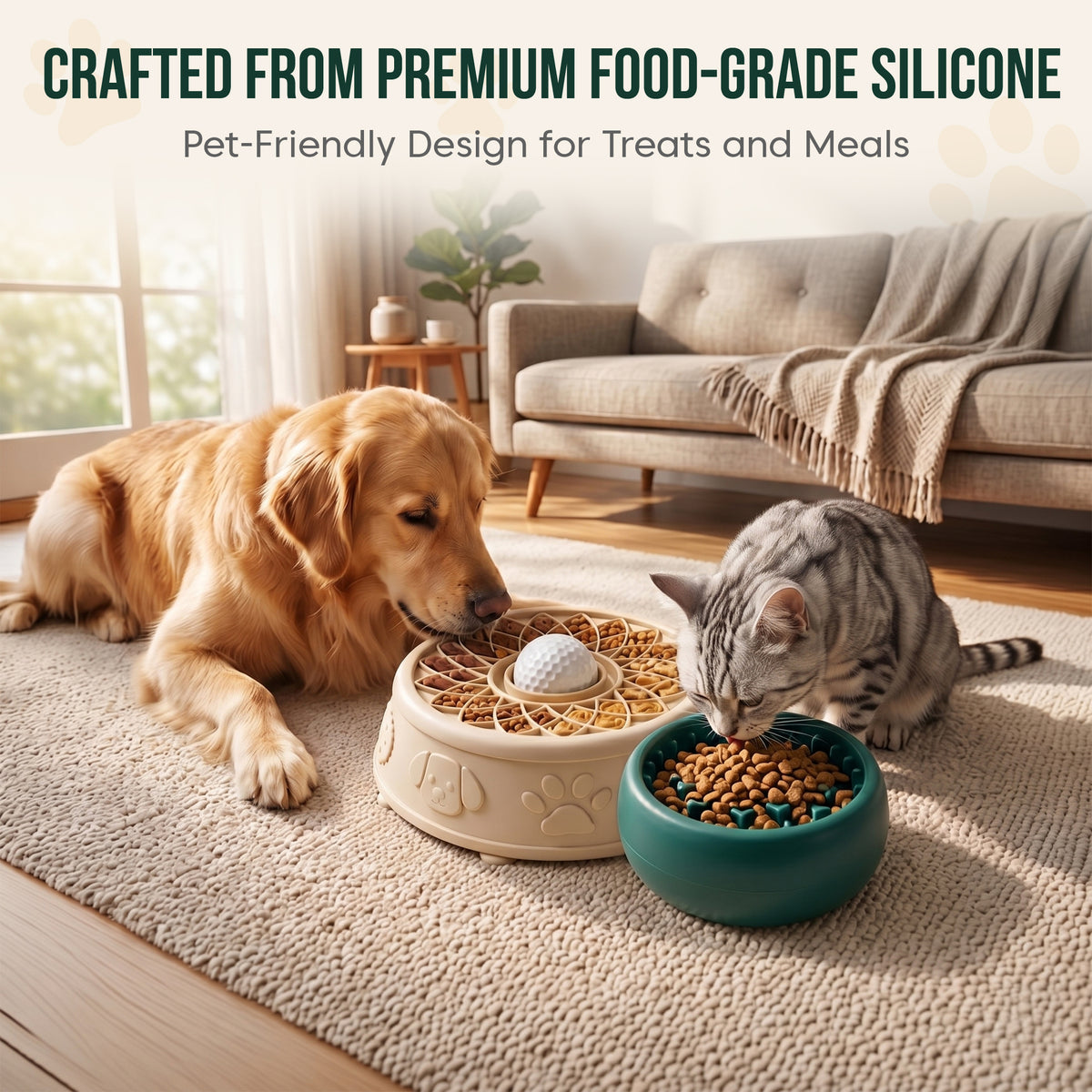 Starvix Dog Lick Bowl Kit — Rolling-Ball Slow Feeder & Training Set