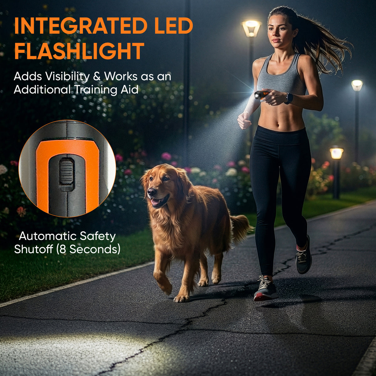Starvix Ultrasonic Dog Trainer — Anti-Bark Device with LED Flashlight