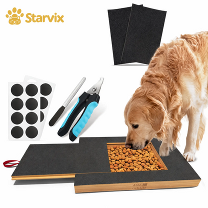 Starvix Dog Nail Scratch Board — Stress-Free Nail Filing Kit with Treat Drawer